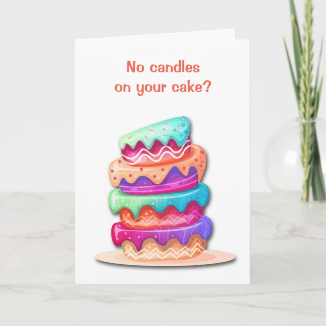Pas de bougies, drôle de carte d'anniversaire (Devant)