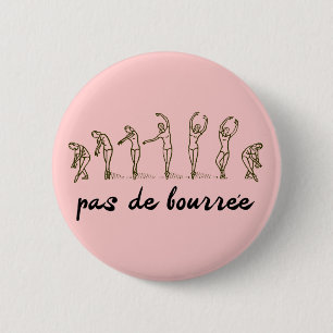 pas de Bourree 2 Inch Round Button
