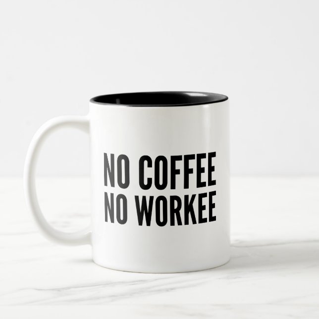 Pas de café ni de café de travail Mug (Gauche)