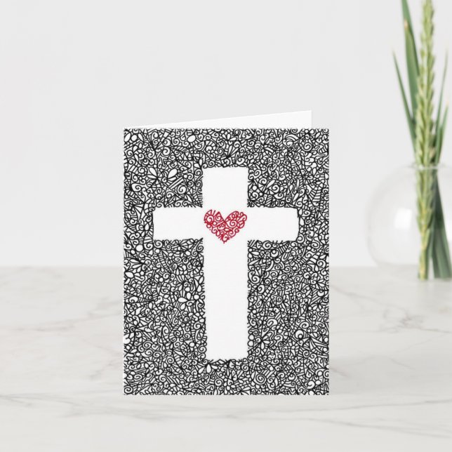 Pas de carte croix Amour plus grande (Devant)