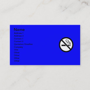 Pas de Carte de visite de tabac