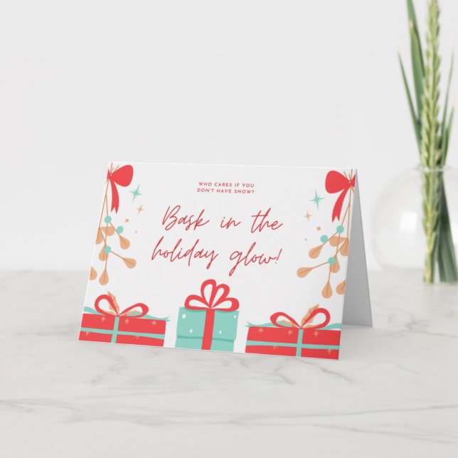 Pas de cartes de Noël drôles de neige (Devant)