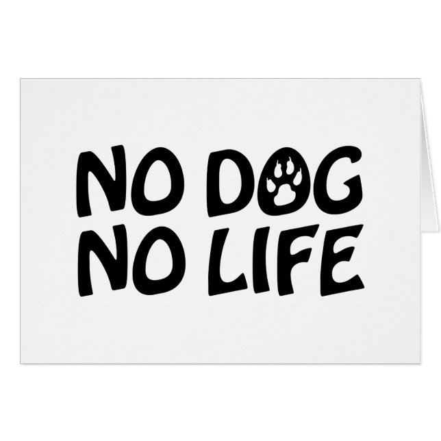 PAS DE CHIEN PAS DE CARTE DE VIE (Devant horizontal)