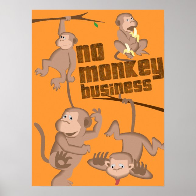 Pas de commerce de singes | Poster pour enfants (Devant)