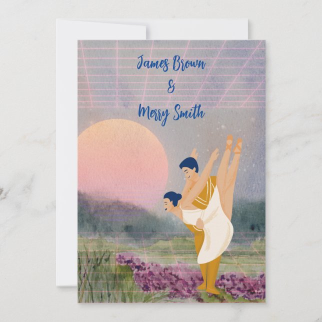 Pas de Deux: Love's Graceful Choreography Wedding Invitation (Front)