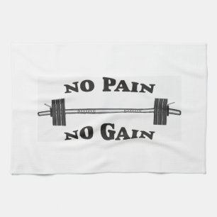 Pas de douleur Pas de gain Serviette de gym - Blan