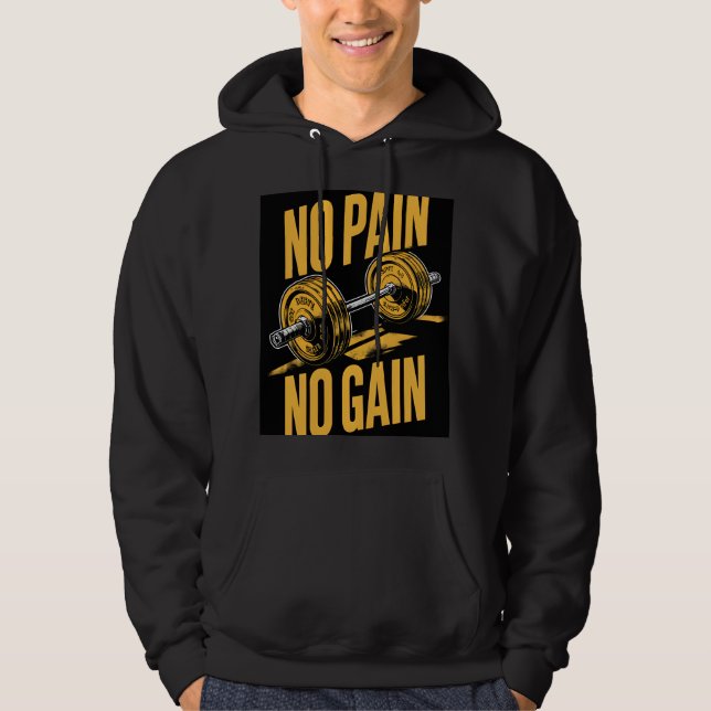 Pas de douleur pas de gain Sweat - shirt à capuche (Devant)
