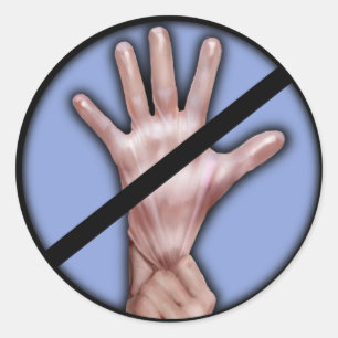 Pas de gants en caoutchouc ! Autocollant