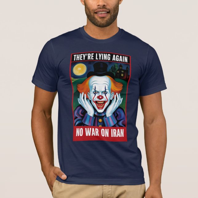 Pas de guerre contre l'Iran T-shirt anti-guerre (Devant)