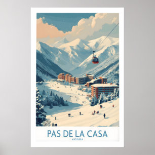 Pas de la Casa Andorra Ski Resort Art Print