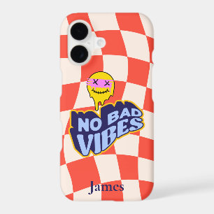 Pas de mauvaises vibrations Emoji qui fond Damier