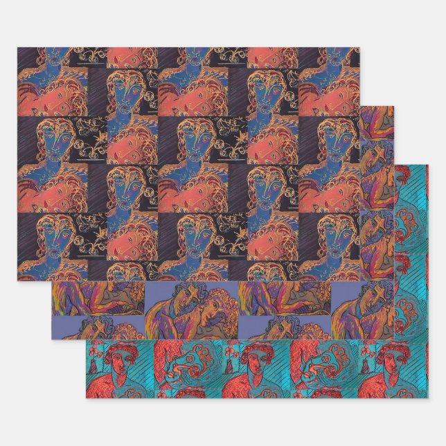 Pas De Méchants Bits ! Papier à envelopper 3 feuil (Lot)