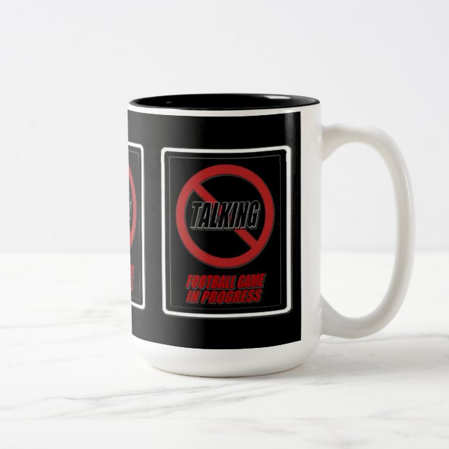 Pas De Parler Football Jeu En Cours Café Mug (Droit)