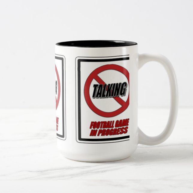 Pas De Parler Football Jeu En Cours Café Mug (Droit)
