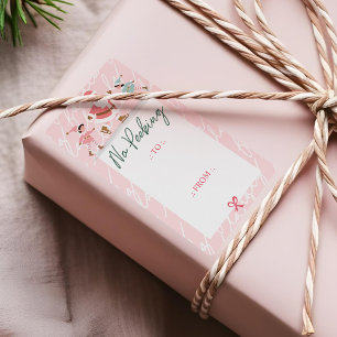 Pas de Peeking Pink Père Noël & Elves Patinage sur