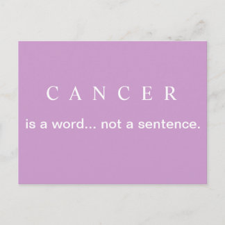 PAS DE PEINE Carte postale Cancer du sein
