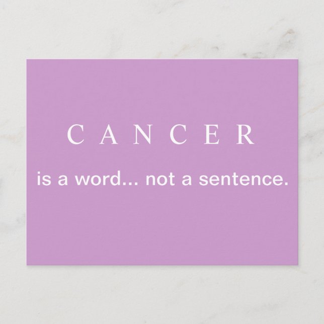 PAS DE PEINE Carte postale Cancer du sein (Devant)