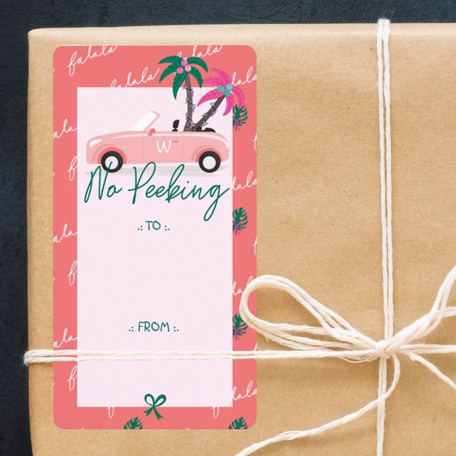 Pas de pékin Tropical Christmas Pink Convertible (No Peeking Tropical Christmas Pink Convertible)