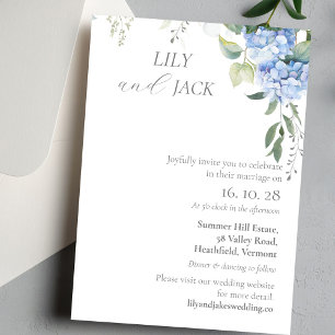 Pas de photo Carte Plat Hydrangea Faire-part de ma