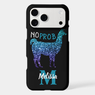 Pas de problème Lama Ombré bleu aqua Paillettes Mo