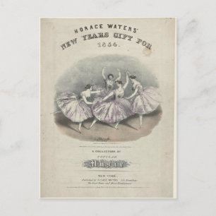 Pas de quatre, Dance, Choreography, 1853 Vintage Postcard