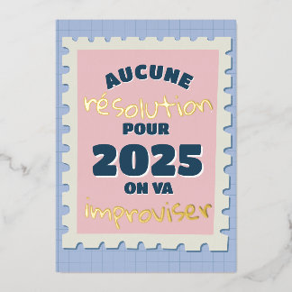 Pas de résolution cette année Carte de vacances en