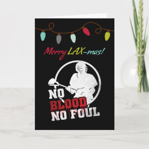 Pas de sang Pas de carte de Noël de crosse