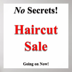 Pas de secret Haircut Vente Poster Matte