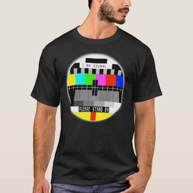 Pas de signal Vieux écran TV Funny T-shirts - s'il (Devant)