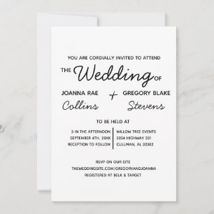 Pas De Thème, Juste Amour Faire-part de mariage