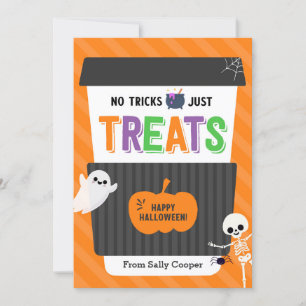 Pas de Tricks Halloween Coffee Titulaire de carte 