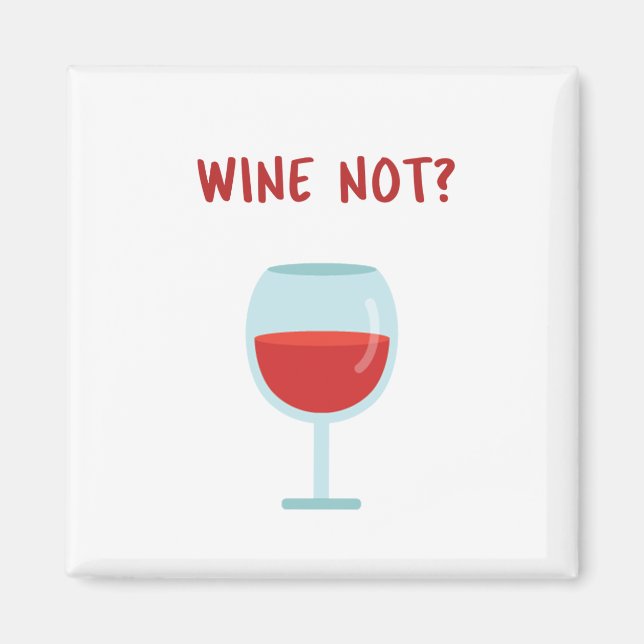 Pas de vin ? Aimant de nouveauté (Devant)