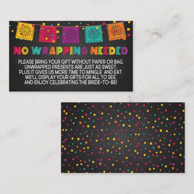 Pas de Wrapper nécessaire Carte - Fiesta (Devant / Derrière)