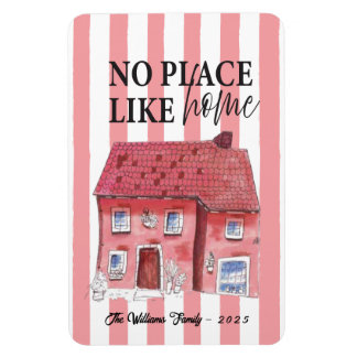 Pas d'endroit comme la maison - Wonky House Magnet