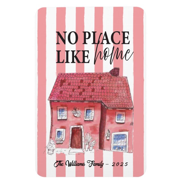 Pas d'endroit comme la maison - Wonky House Magnet (Vertical)