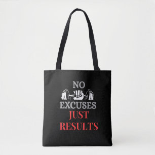 Pas D'Excuse Juste Résultats-Motivation Sac fourre