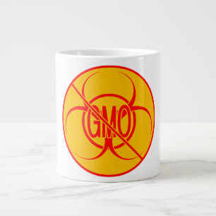 Pas d'OGM Jumbo Mug Biodanger Avertissement Coupes