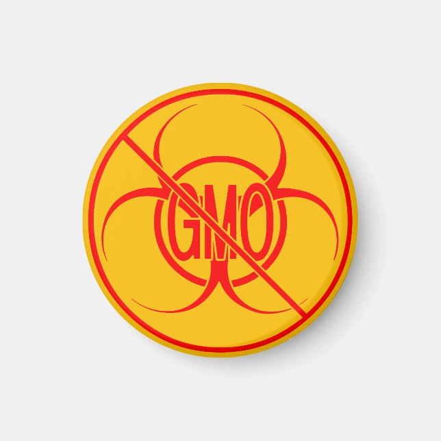 Pas d'OGM Magnets Biodanger Pas d'OGM Frigo Magnet (Devant)