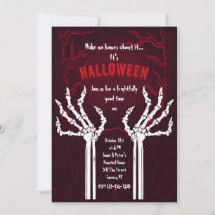 Pas d'os sur ça Invitation Halloween