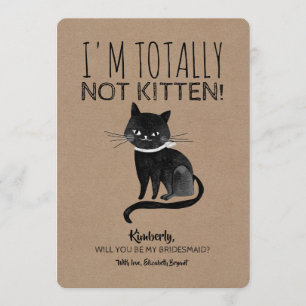 Pas Kitten Funny Bridesmaid Proposition Invitation