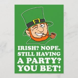 Pas le Invitation irlandais du parti St Patrick Le
