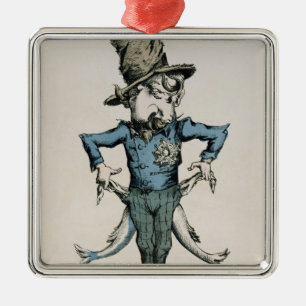 Pas le sou! Si j'allais chez Miss Howard' Metal Ornament