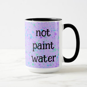 Pas Peindre Eau Drôle Purple Splatter Café Mug