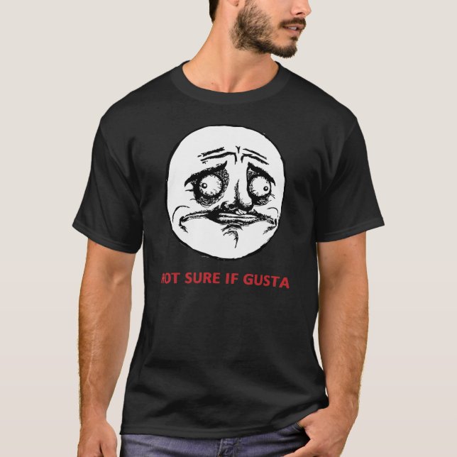 Pas sure si Gusta - T-shirt noir (Devant)