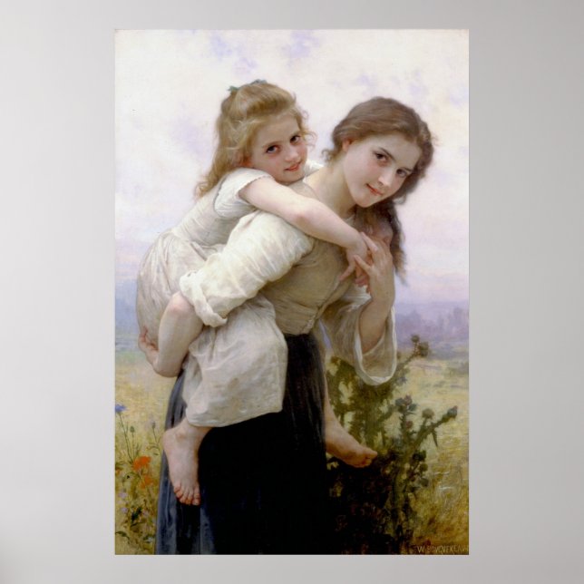Pas trop à porter 1895 Poster Bouguereau (Devant)