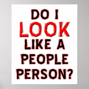 Pas une affiche drôle de personne pour les gens