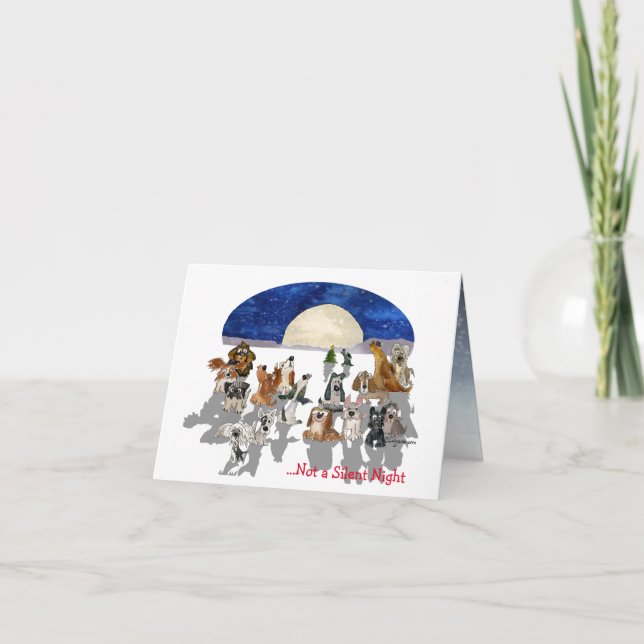 Pas... une carte de dessin pour chiens de Noël de  (Devant)