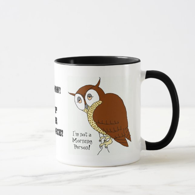 'Pas une personne du matin' Café Mug (Droite)