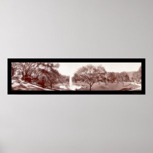 Pasadena Busch Gardens Photo 1909 Poster