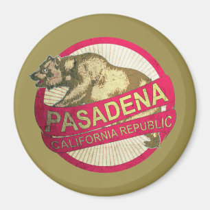 Pasadena California vintage bear magnet